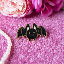 Load image into Gallery viewer, FLUFFY BAT PIN (2 COLOR OPTIONS)
