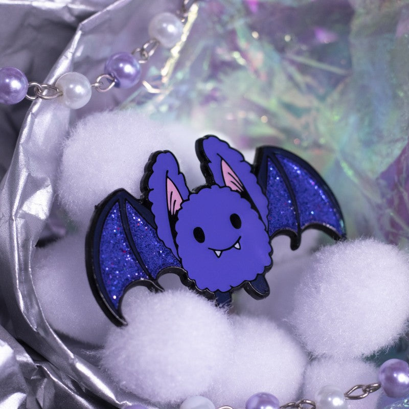 FLUFFY BAT PIN (2 COLOR OPTIONS)