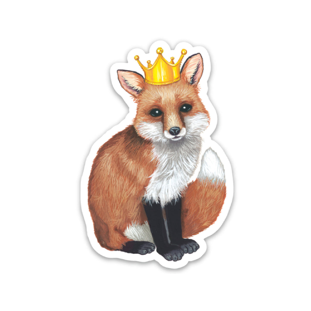 Crowned Fox Sticker