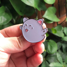 Load image into Gallery viewer, CAT GHOST GLOW IN THE DARK ENAMEL PIN
