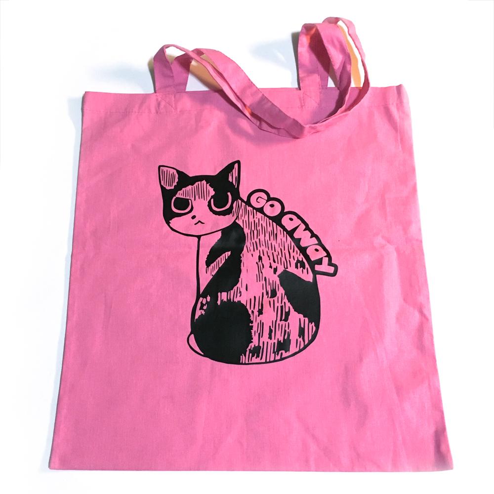 Go Away Cat Tote Bag