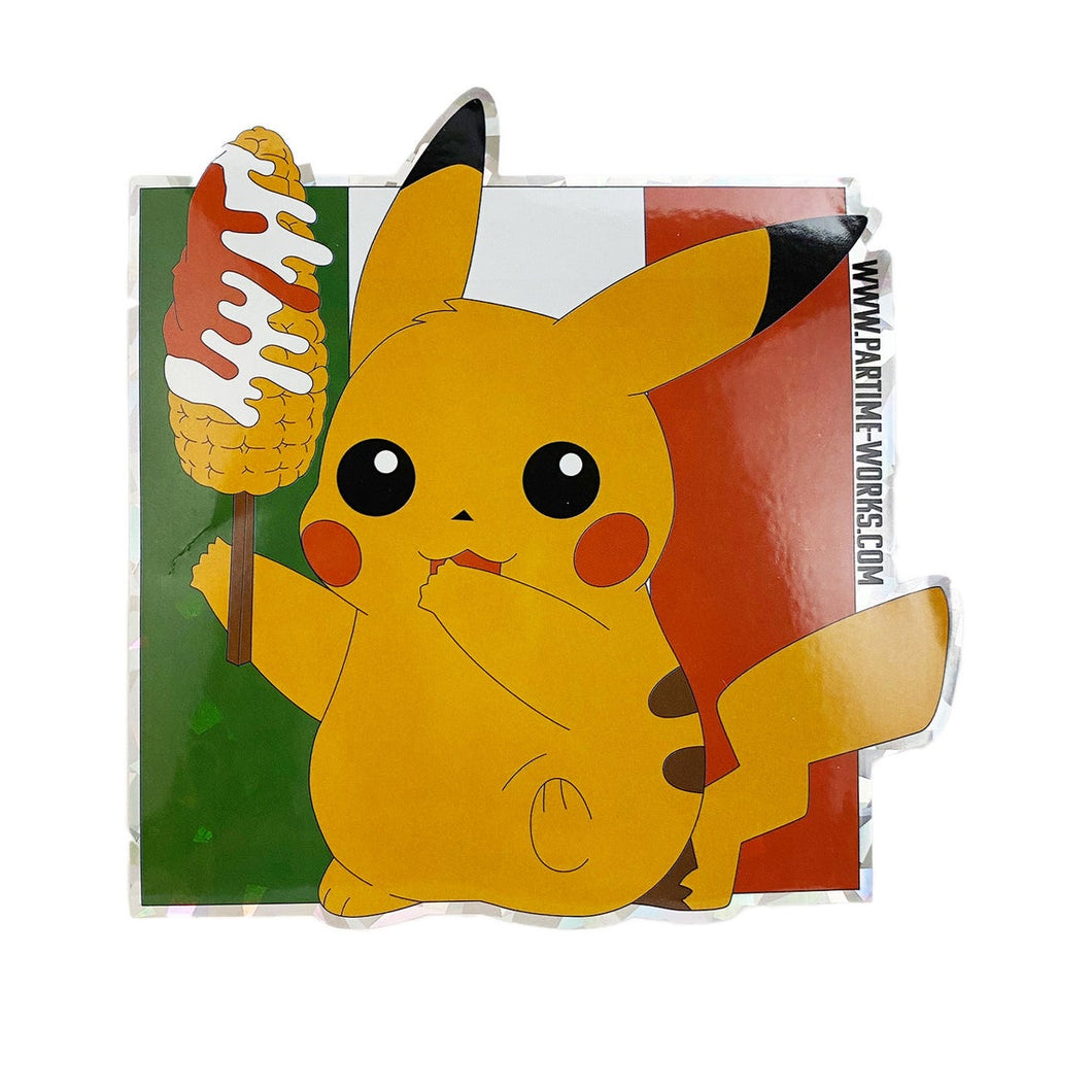 Pika Elote Holographic Sticker
