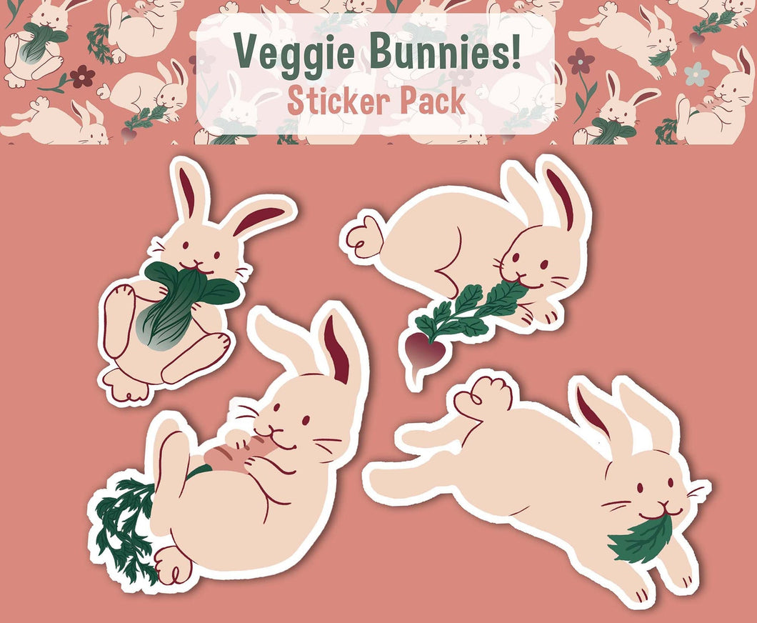 Veggie Bunnies! Sticker Pack