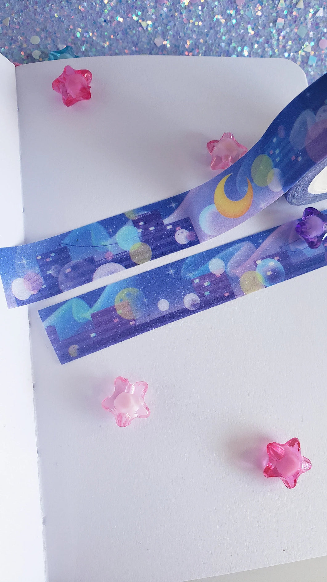 Shoujo Nights Glitter Washi Tape // Stationery Plannar Stickers