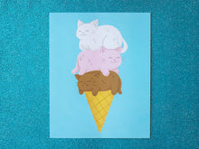 Load image into Gallery viewer, Ice Cream Cats Print Glossy 8&quot; x 10&quot;
