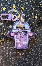 Load image into Gallery viewer, Boo-ba Pastel Goth Boba Shaker Charm // Keychain Ghost Ouija Board Ghoul

