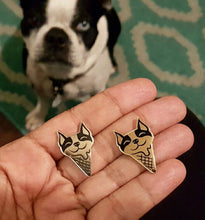 Load image into Gallery viewer, Boston Terrier Ice Cream Enamel Pin
