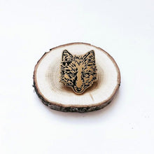 Load image into Gallery viewer, FUR FACE wolf fox Enamel Pin
