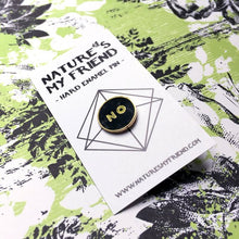 Load image into Gallery viewer, YES or NO PIN - Gold and Black Enamel Pin Lapel
