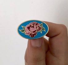 Load image into Gallery viewer, NEW! Pink Peony / Hard Enamel Lapel Pin or Hat Pin
