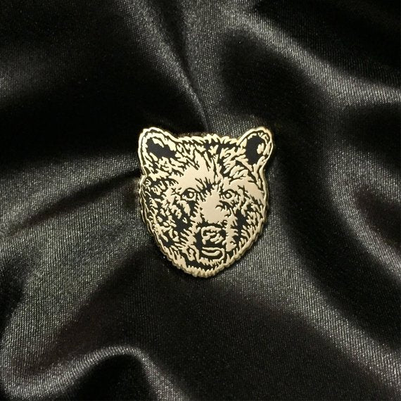 Bear Pin - Bear face Gold Pin