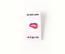 Load image into Gallery viewer, Sassy Flair: Shhhhhut Up Lips Enamel Lapel Pin - Button

