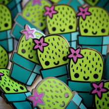 Load image into Gallery viewer, Happy Cactus Enamel Pin
