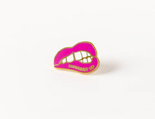 Load image into Gallery viewer, Sassy Flair: Shhhhhut Up Lips Enamel Lapel Pin - Button
