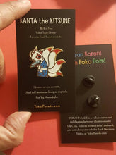 Load image into Gallery viewer, KANTA the KITSUNE yokai enamel pin
