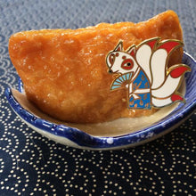 Load image into Gallery viewer, KANTA the KITSUNE yokai enamel pin
