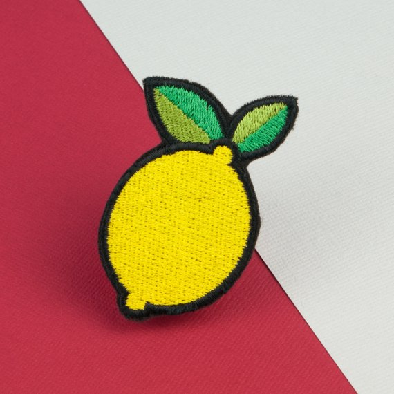 Lemon iron on patch