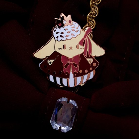 Bunny Prince Rose Gold Hard Enamel Pin | Kawaii Royal White Rabbit Inspired Enamel Brooch Pin by Bunnyprince/ Precious Bbyz