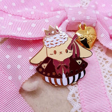 Load image into Gallery viewer, Bunny Prince Rose Gold Hard Enamel Pin | Kawaii Royal White Rabbit Inspired Enamel Brooch Pin by Bunnyprince/ Precious Bbyz
