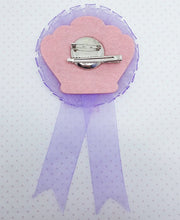 Load image into Gallery viewer, Kawaii Sea Shell Fabric Rosette | Summery Lolita Fashion/Fairy Kei Inspired Brooch by Precious Bbyz
