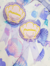Load image into Gallery viewer, Kawaii Sea Shell Fabric Rosette | Summery Lolita Fashion/Fairy Kei Inspired Brooch by Precious Bbyz
