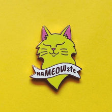 Load image into Gallery viewer, naMEOWste Enamel Pin Badge
