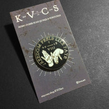 Load image into Gallery viewer, Hands of Fate Hard Enamel 1.25&quot; Pin

