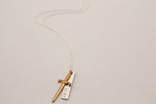 Load image into Gallery viewer, I SLAY STAMPED NECKLACE WITH SWORD CHARM
