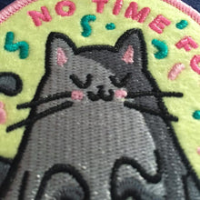 Load image into Gallery viewer, Funny Cat Iron On Patch - No Time For U
