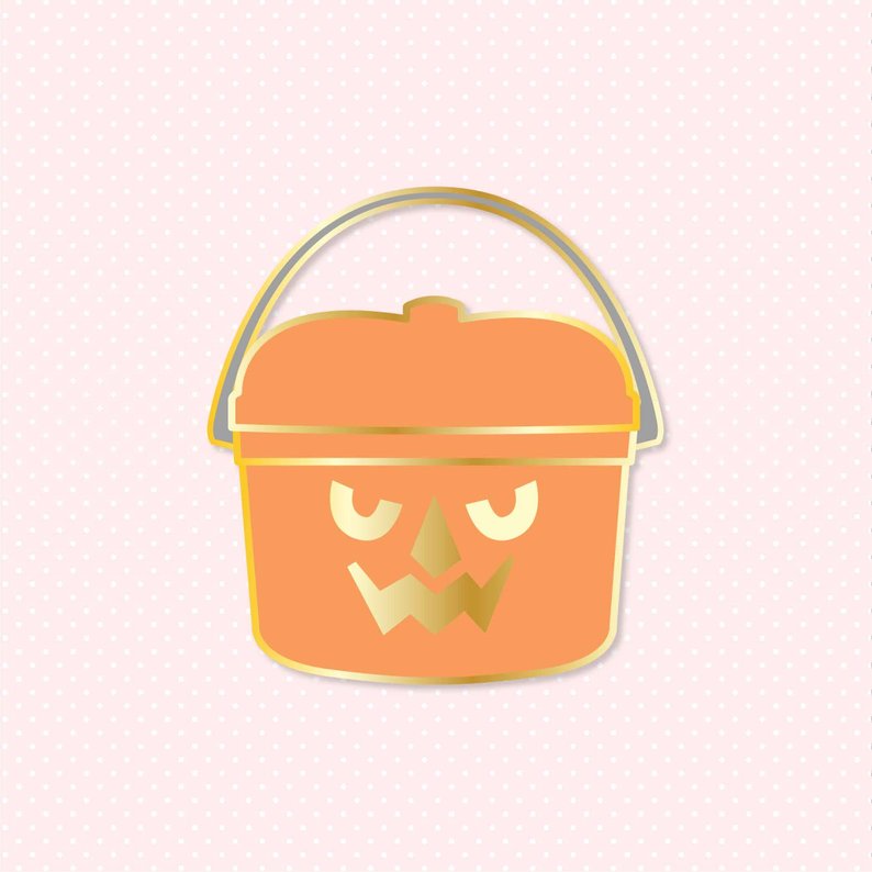 Pumpkin Bucket Halloween Happy Meal Enamel Pin