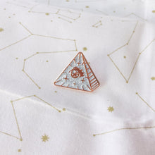 Load image into Gallery viewer, Frilluminati Rose Gold and Glitter Enamel Pin
