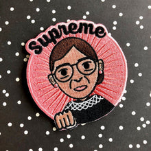 Load image into Gallery viewer, Supreme RBG Ruth Bader Ginsburg Fist Bump Embroidered Patch
