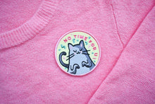 Load image into Gallery viewer, Funny Cat Iron On Patch - No Time For U
