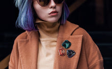 Load image into Gallery viewer, Sapphire Enamel Pin / Brooch
