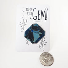 Load image into Gallery viewer, Sapphire Enamel Pin / Brooch
