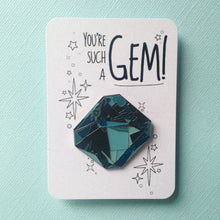 Load image into Gallery viewer, Sapphire Enamel Pin / Brooch
