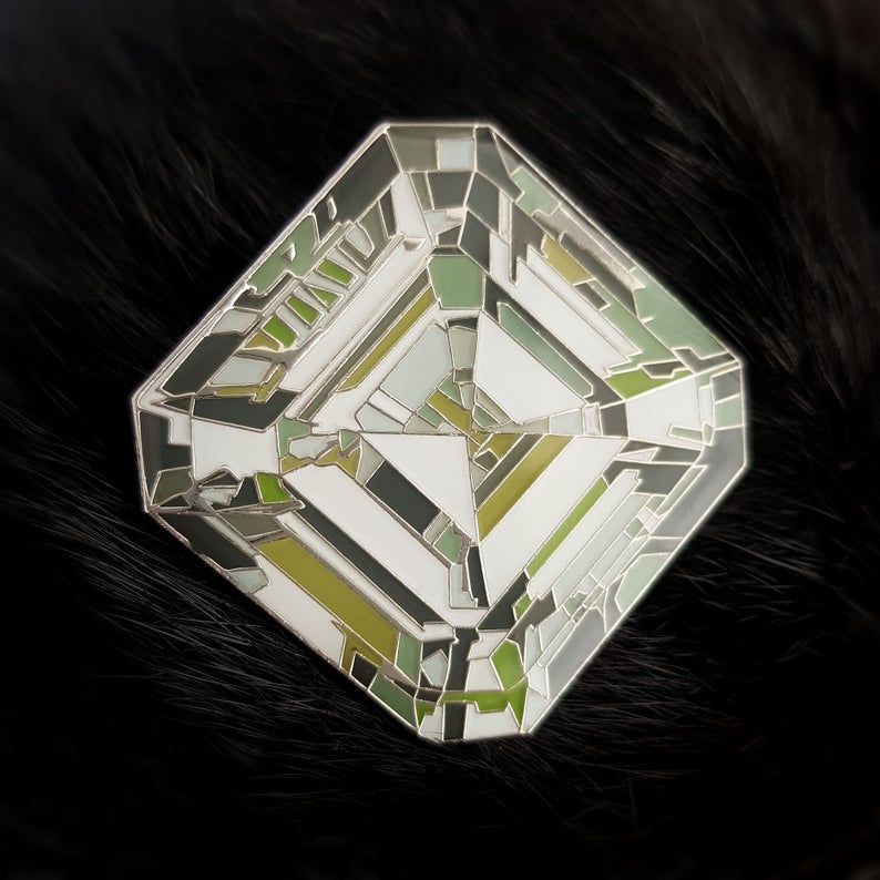 Diamond Enamel Pin / Brooch