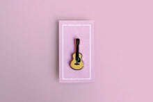 Load image into Gallery viewer, Acoustic Guitar Enamel Pin - Rose Gold
