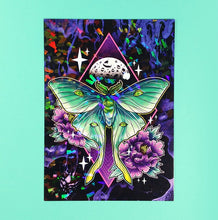 Load image into Gallery viewer, Luna Moth Rainbow Sparkle Print
