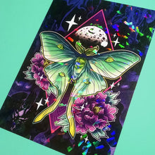 Load image into Gallery viewer, Luna Moth Rainbow Sparkle Print
