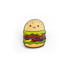 Load image into Gallery viewer, Cute Burger enamel pin
