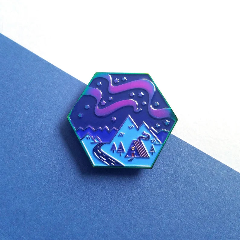 Aurora House enamel pin