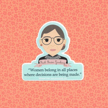 Load image into Gallery viewer, Ruth Bader Ginsburg RBG Quote Sticker
