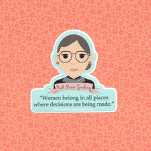 Load image into Gallery viewer, Ruth Bader Ginsburg RBG Quote Sticker
