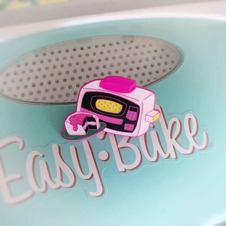 Easy Bake Oven Glitter Enamel Pin
