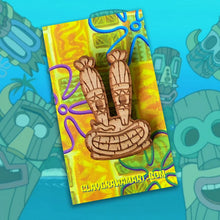 Load image into Gallery viewer, Undersea Pals Tiki Mask wooden pin
