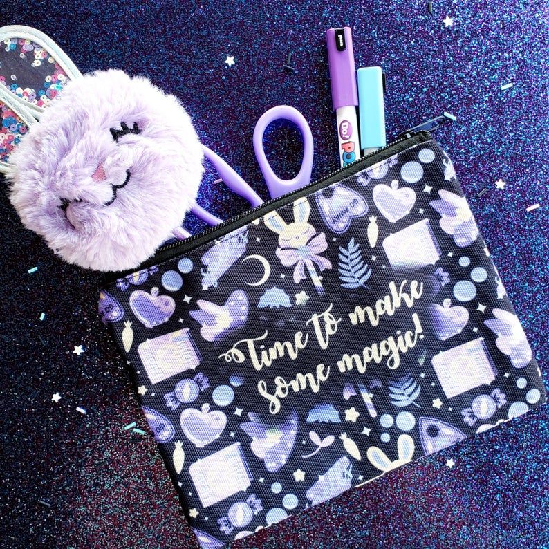 Pastel Bun Witch Make-up/Pencil Pouches