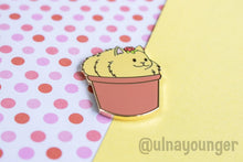 Load image into Gallery viewer, If It Fits I Sits Flower Pot Cat 1.5&quot; Hard Enamel Pin
