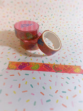 Load image into Gallery viewer, Fruity Boba Bubble Tea Washi Tape ( stationary cute colorful Kawaii sweet strawberry orange citrus )
