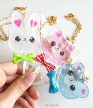 Load image into Gallery viewer, Lollipop Necklaces: Bear, Cat, or Bunny!
